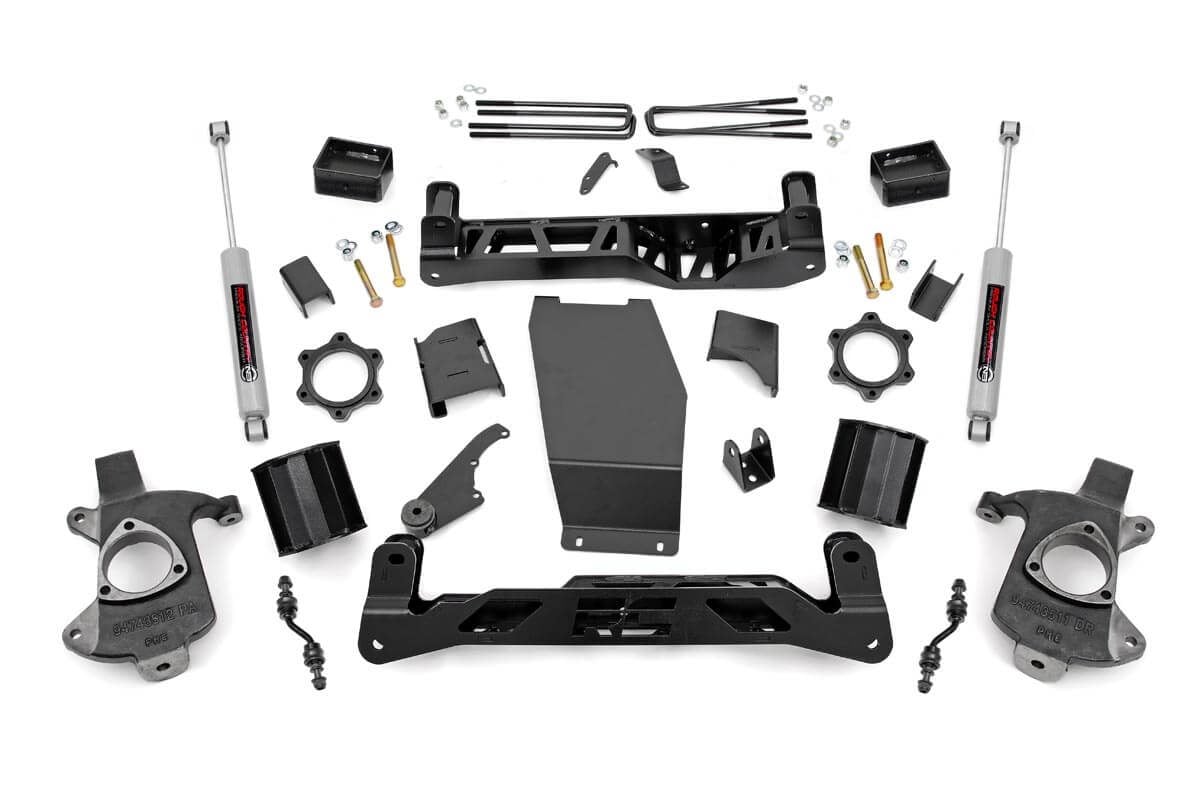 Chevrolet Silverado 1500 Suspension Lift Kit - Rough Country - 5 Inch, Alum/Stamp Steel - '14-'18